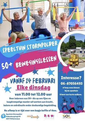 Flyer bewegingslessen 50+