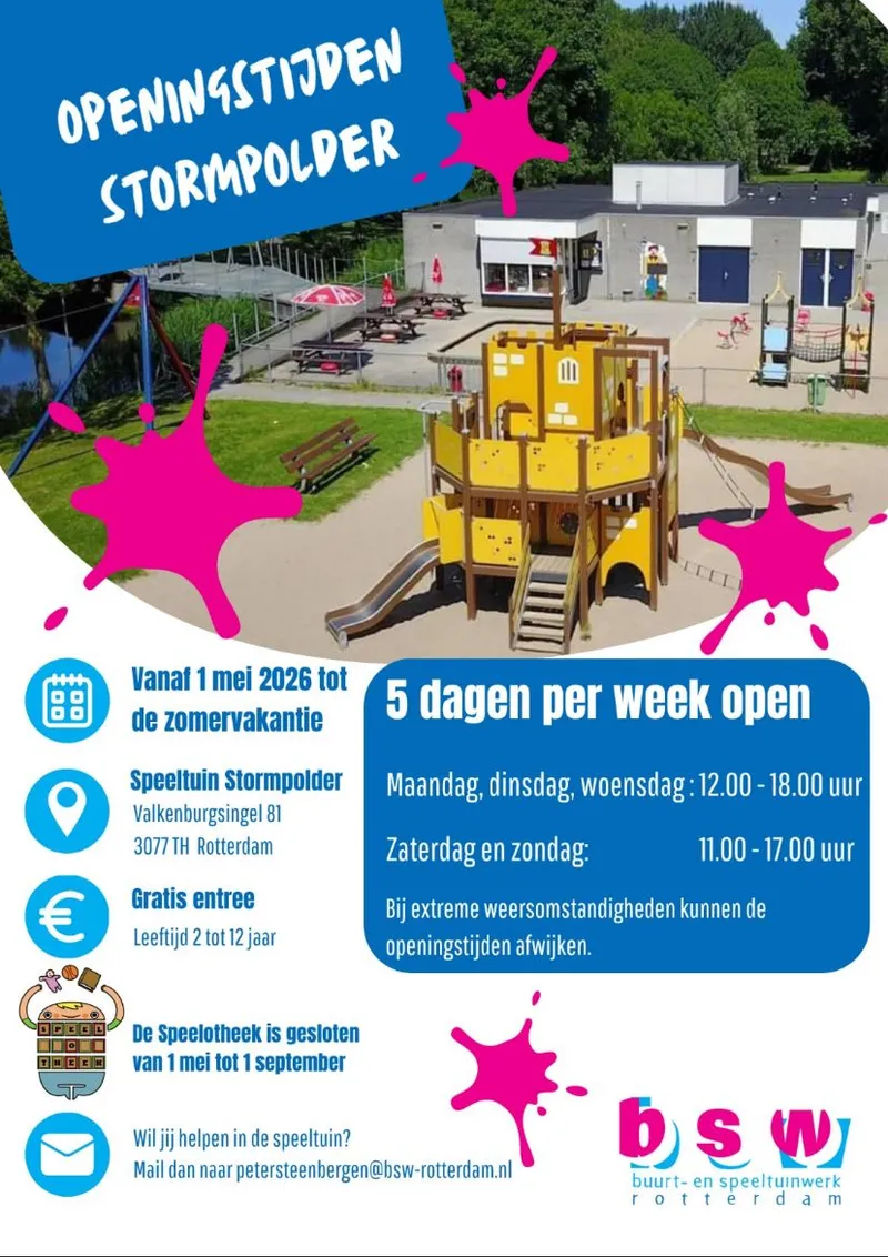 Openingstijden zomer 2026