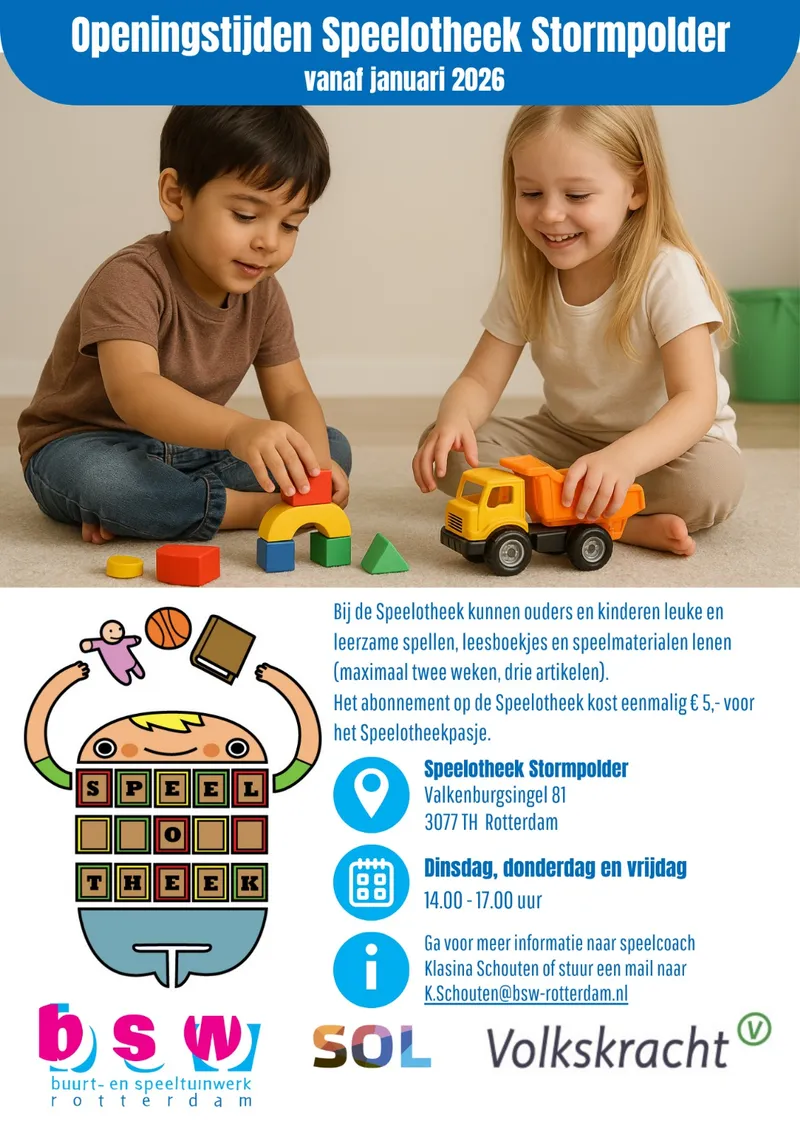 Openingstijden Speelotheek 2026